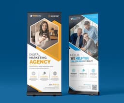 Black Stand Pop Up Banners