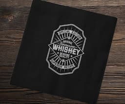 Black Personalized Napkin Printing