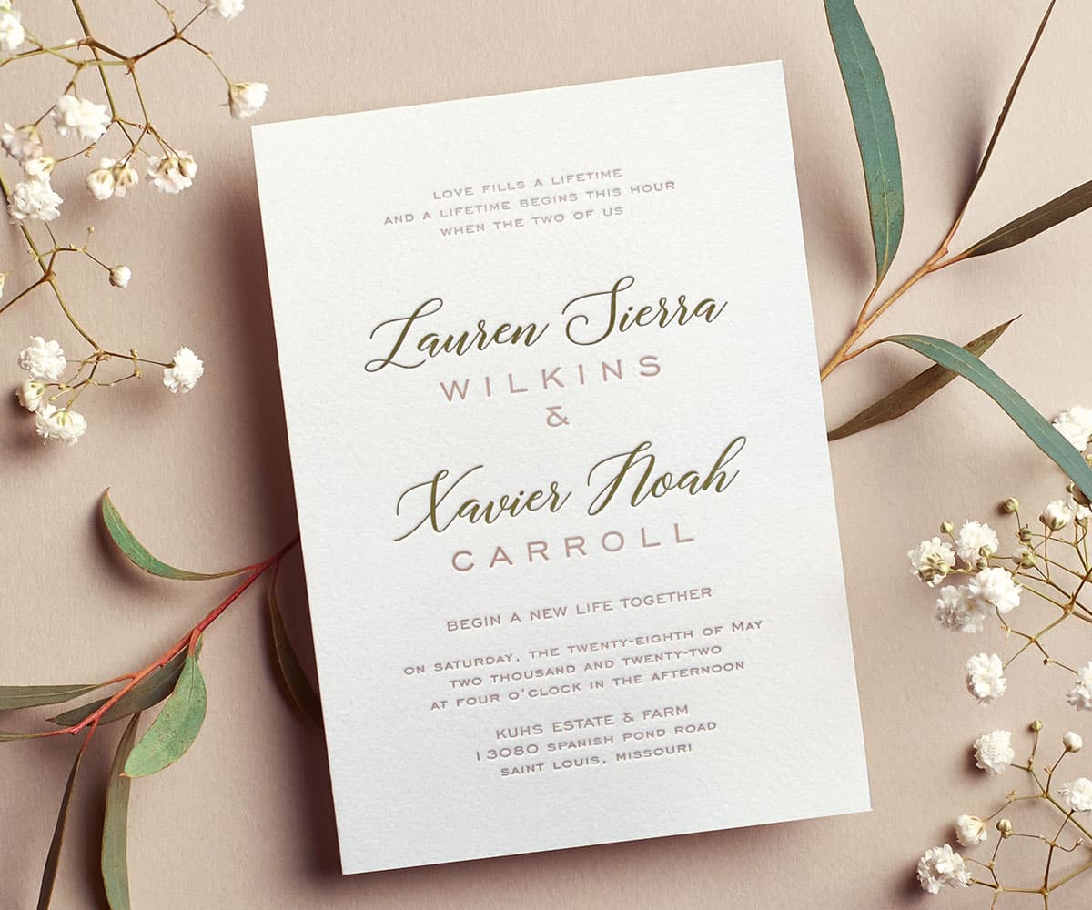 Deluxe Style Cotton Invitation Card