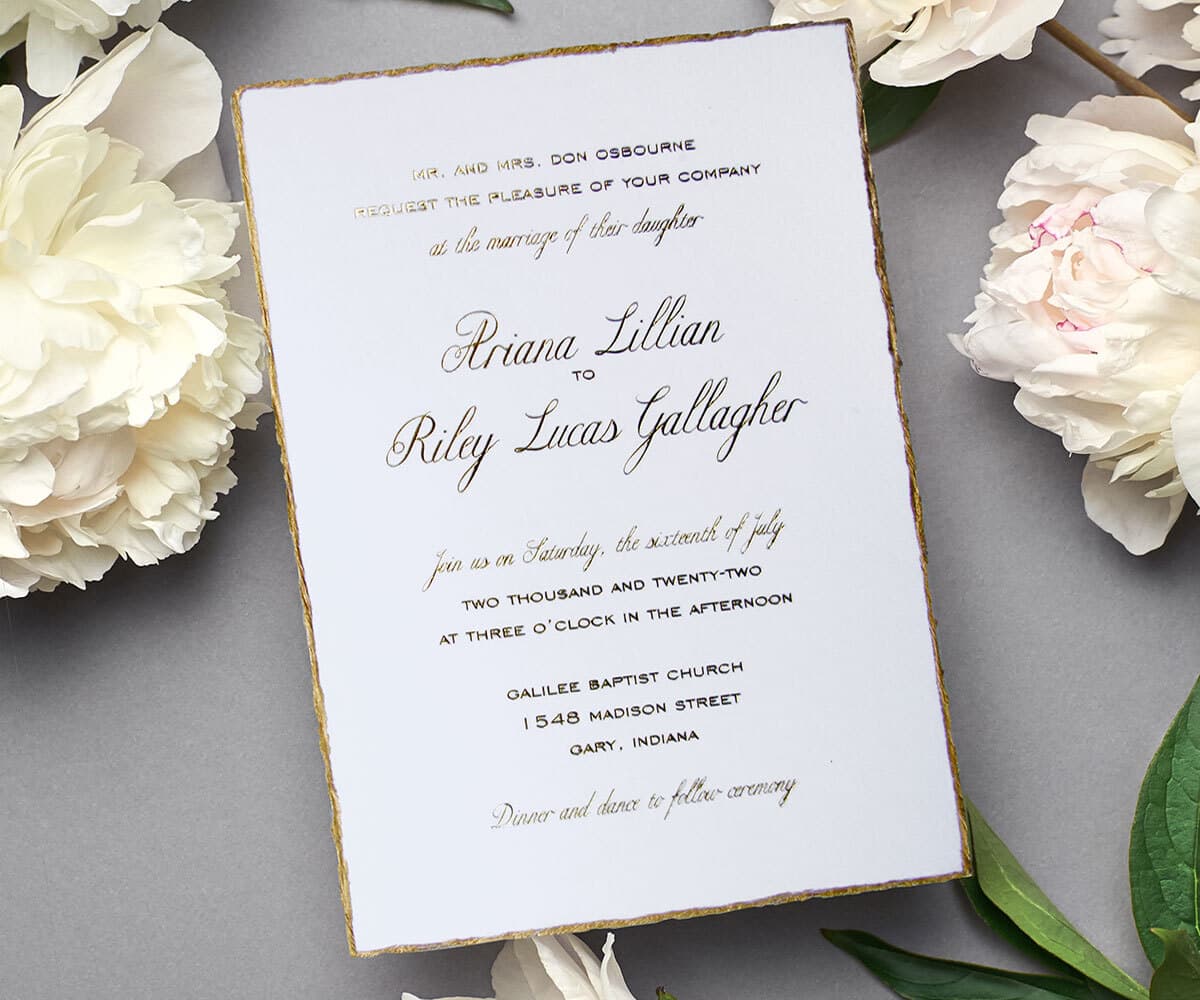 Foil Edge Invites