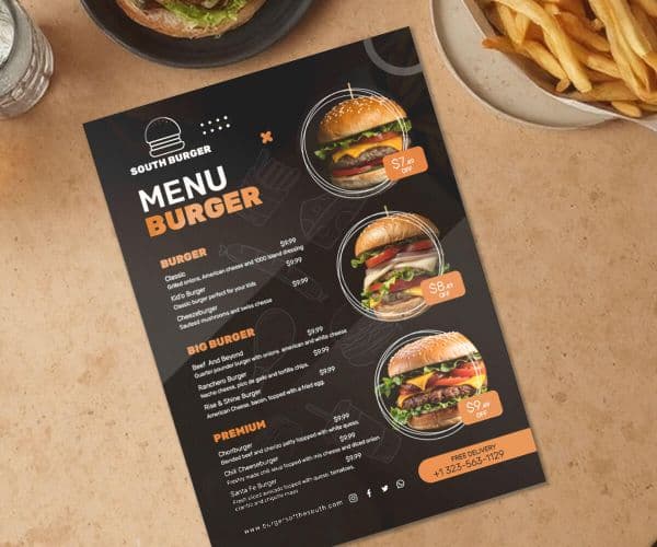 Restaurant Laminated Menus