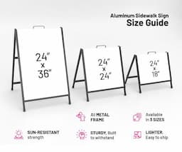 Sidewalk sign guide